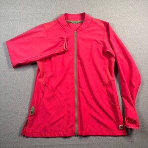 Carhartt Force Scrub Jacket Women's M Hot Pink Full Zip Jacket Workwear